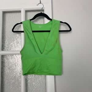 Urban Outfitters Seamless Green V neck tank
